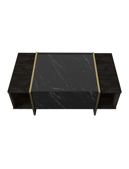 imagem de Mesa de Centro Veyron Preto e Dourado6