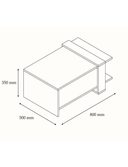 imagem de Mesa de Apoio Funda Antracite Branco3