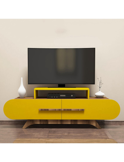 imagem de Móvel Tv Walnut Amarelo2