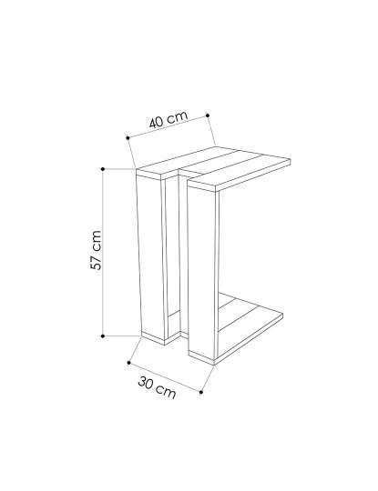 imagem de Mesa de apoio Muju Branco4