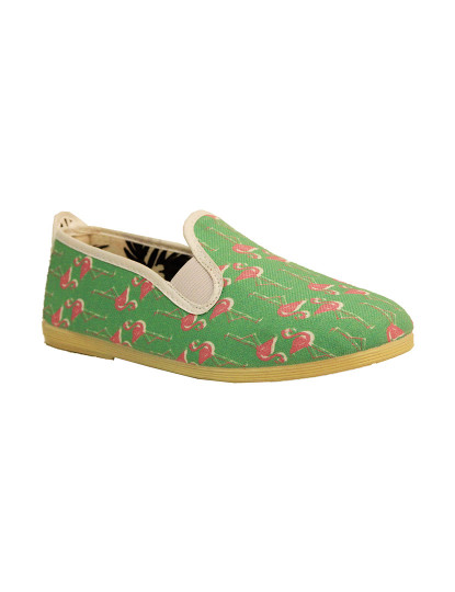 imagem de Slip-on Flossy Criança Print Flamingos Verde1