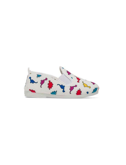 imagem de Slip-on Flossy Criança Print Dinossauros Branco1