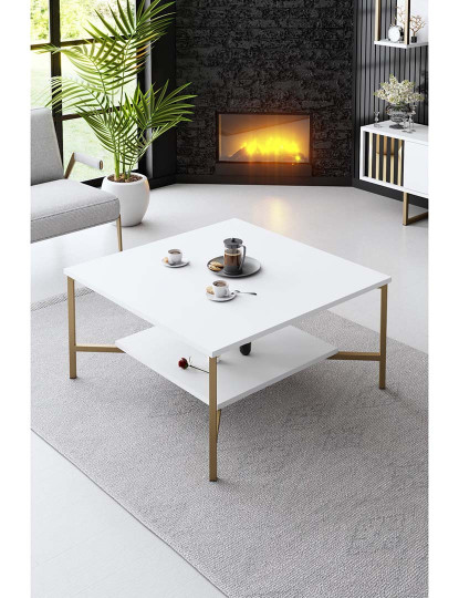 imagem de Combinação Living Room Furniture Dourado Line Branco Dourado3