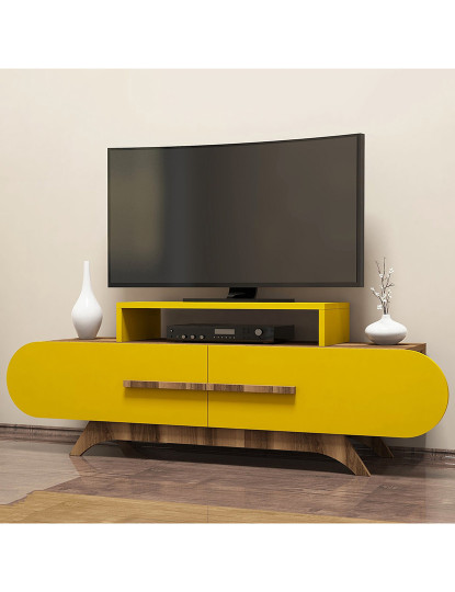 imagem de Móvel Tv Walnut Amarelo1