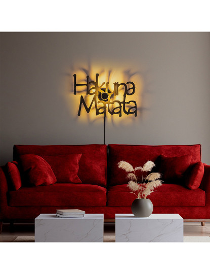 imagem de Candeeiro Parede Hakuna Matata Preto1