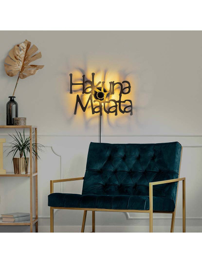 imagem de Candeeiro Parede Hakuna Matata Preto2