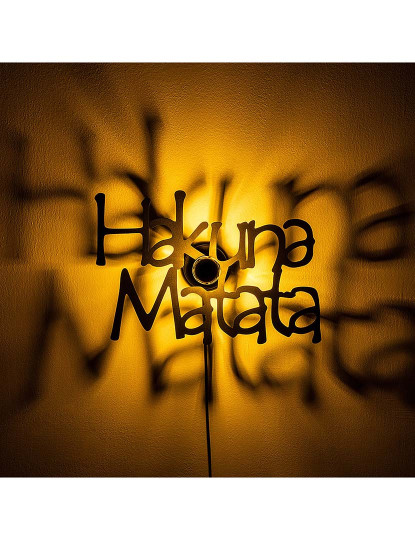 imagem de Candeeiro Parede Hakuna Matata Preto4