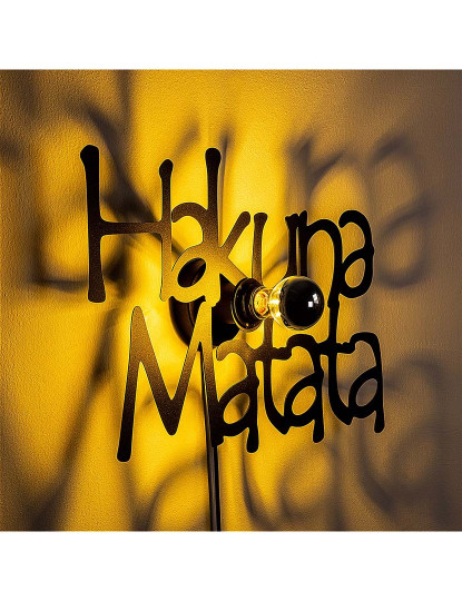 imagem de Candeeiro Parede Hakuna Matata Preto5