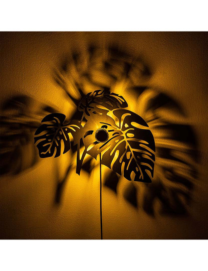 imagem de Candeeiro Parede Leaves Preto4