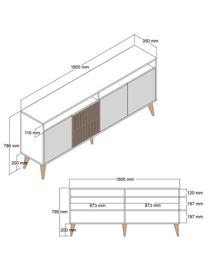 imagem de Aparador Walnut Antracite7