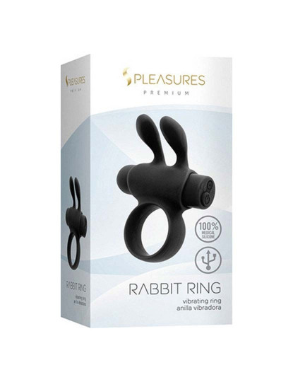 imagem de Anéis Penianos S Pleasures Rabbit Preto2