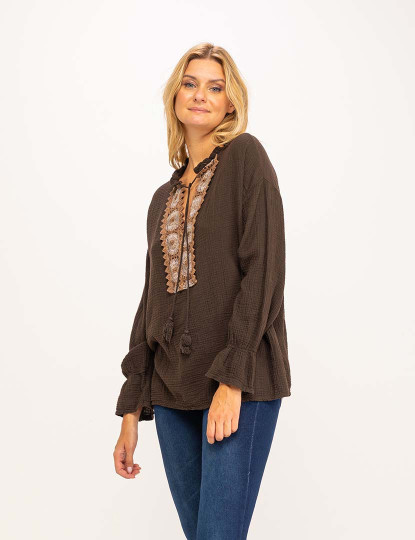 imagem de Blusa oversize Castanho1