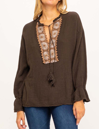 imagem de Blusa oversize Castanho3