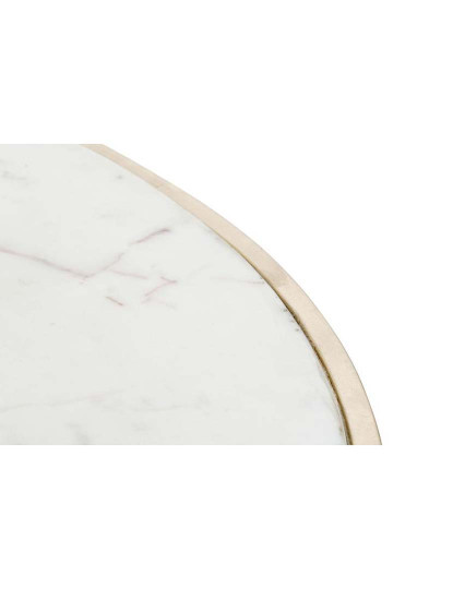 imagem de Mesa De Centro De Ferro E Mármore 87X87X51,5 Dourado3