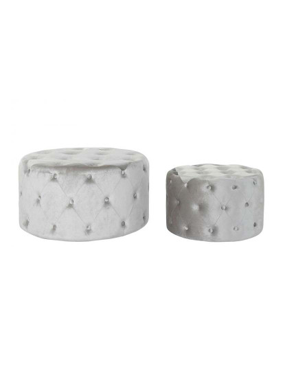 imagem de Conjunto De Apoio Para Pés 2 Veludo Mdf 78X78X42 Veludo1