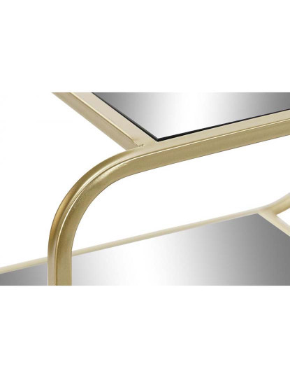 imagem de Mesa De Centro Com Espelho De Metal 120X60X45 Dourado Fosco3