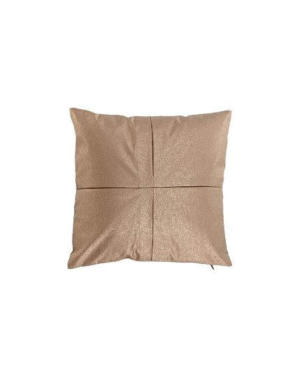 imagem de Almofada De Algodão E Poliéster 45X8X45 Dourado Metálico1