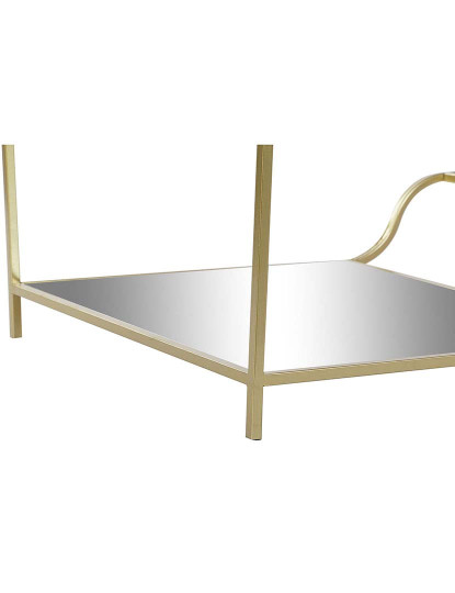 imagem de Mesa De Centro Com Espelho De Metal 120X60X45 Dourado Fosco4