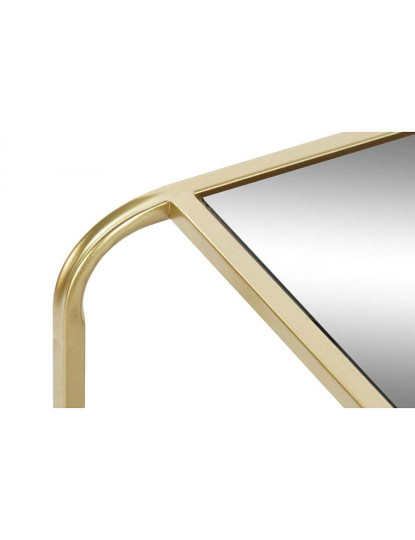 imagem de Mesa Lateral De Metal Com Espelho 50X50X55 Dourado Fosco5