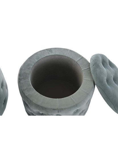 imagem de Conjunto De 2 Apoios Para Pés Em Mdf De Poliéster 70X70X42 Capitone2