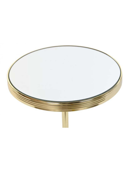 imagem de Mesa Lateral Espelho Latão 42,5X42,5X49 Dourado2