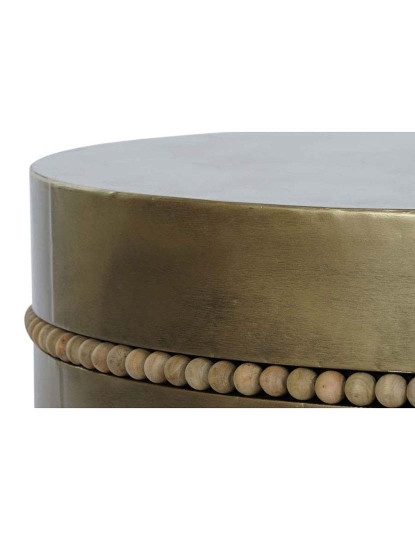 imagem de Mesa Lateral De Metal Dourado 76X76X392