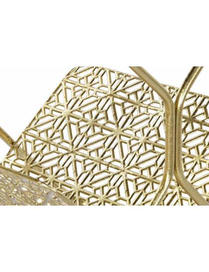imagem de Porta-Revistas Com Espelho De Metal 45X45X55 Dourado3