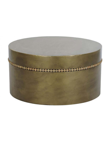 imagem de Mesa Lateral De Metal Dourado 76X76X391