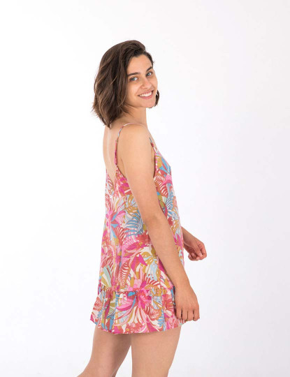 imagem de Vestido Curto Senhora Palm Paradise Multicor3