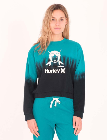 imagem de Sweatshirt Senhora Tie Dye Verde e Preto2