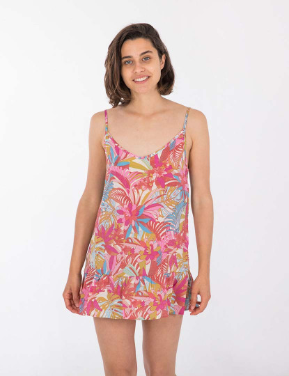 imagem de Vestido Curto Senhora Palm Paradise Multicor1