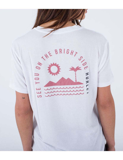 imagem de T-shirt Senhora Bright Side Girlfriend Branco4