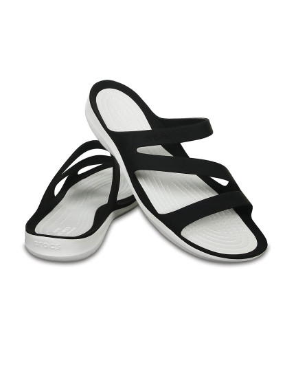 imagem de Crocs Swiftwater Sandal W Preto e Branco2