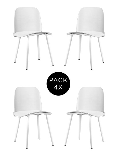 imagem de Pack 4 Cadeiras Gum Branca1