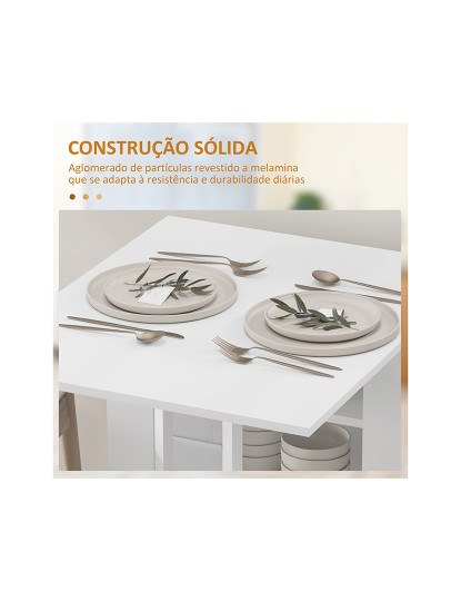 imagem de Mesa Dobrável Branco7