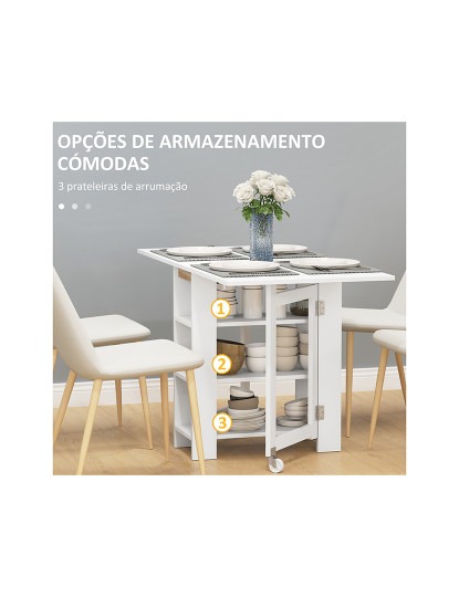 imagem de Mesa Dobrável Branco4