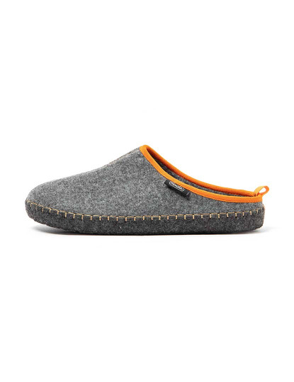 imagem de Pantufas Unisexo Zueco Rim Cinza e Laranja4