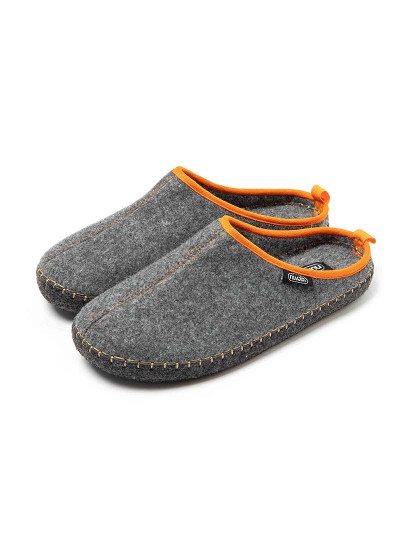 imagem de Pantufas Unisexo Zueco Rim Cinza e Laranja8