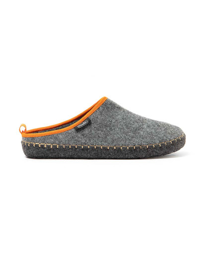 imagem de Pantufas Unisexo Zueco Rim Cinza e Laranja1