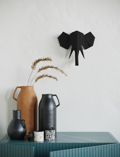 imagem de Troféu Decorativo Elefante Preto4