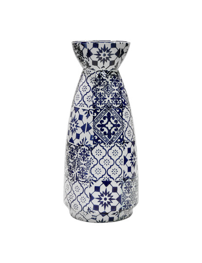 imagem de Jarra Cerâmica Decorado Azul e Branco1