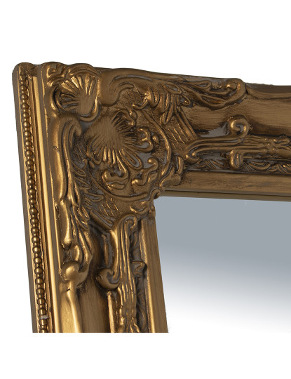 imagem de Espelho De Pé Dourado Madeira Eucalipto 3