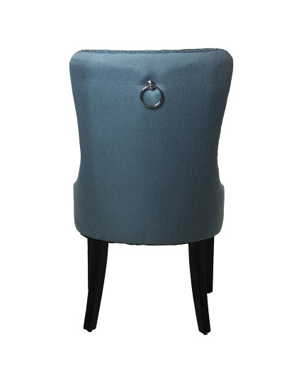 imagem de Conjunto de 2 Cadeiras de Linho Verde com Pernas de Madeira5