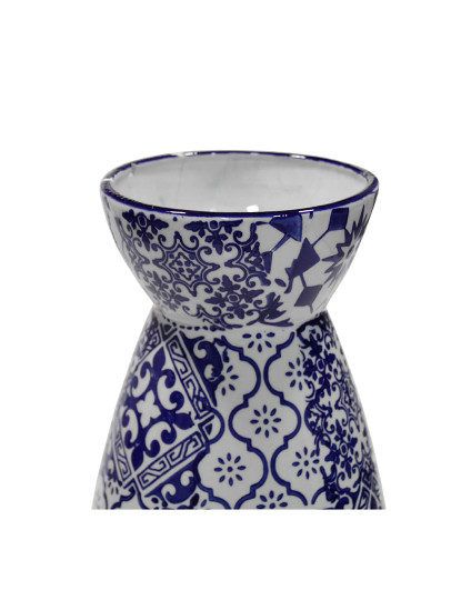 imagem de Jarra Cerâmica Decorado Azul e Branco2