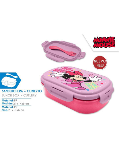 imagem de Sandwicheira Retangular Com Tampa Minnie TU2