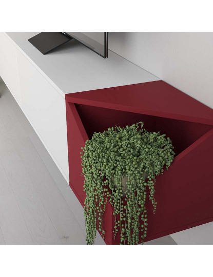 imagem de Móvel Tv Aulos Claret Vermelho Branco 5