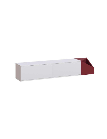imagem de Móvel Tv Aulos Claret Vermelho Branco 6