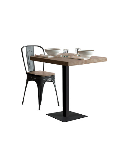 imagem de MESA MOSS 60 X 60 CM ROBLE AMERICANO / NEGRO1