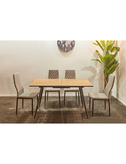 imagem de MESA COMEDOR EXTENSIBLE ARTIC 140 - 180 x 80 CM OAK / NEGRO7