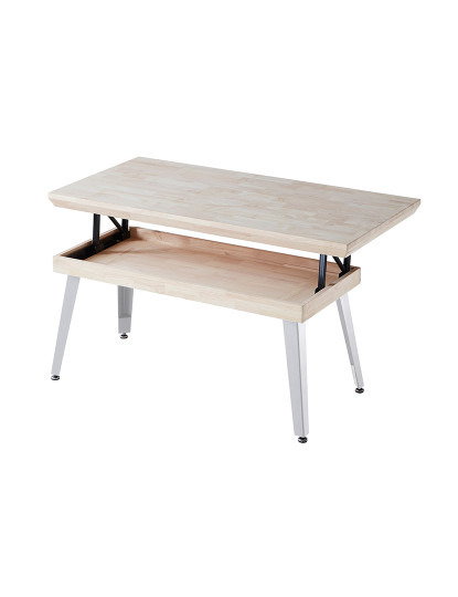 imagem de MESA DE CENTRO ELEVÁVEL BERG 120 x 60 CM CARVALHO NORDÊS / BRANCO1